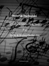 Pachulski Chanson triste Op 4 No 3 for Cello and String Orchestra Orchestra sheet music cover